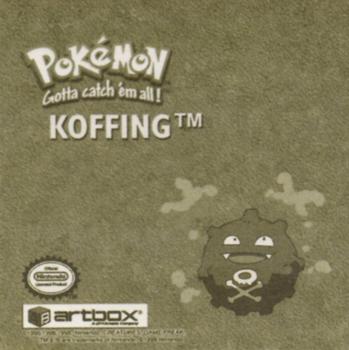 1999 Artbox Pokemon Stickers Series 1 #R18 Koffing Back