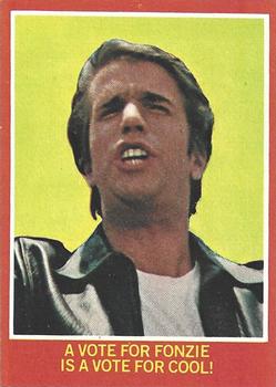 1976 Topps Happy Days - 'A' Series #13A A Vote For Fonzie Is A Vote For Cool! Front