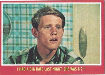 1976 Topps Happy Days - 'A' Series #42A I Had A Big Date Last Night, She Was 6'2