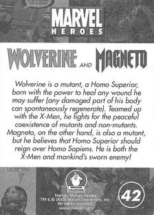 2008 Preziosi Collection Marvel Heroes #42 Wolverine / Magneto Back
