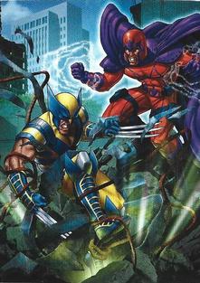 2008 Preziosi Collection Marvel Heroes #42 Wolverine / Magneto Front