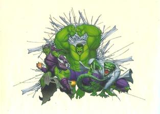 2008 Preziosi Collection Marvel Heroes #90 Hulk / Lizard / Green Goblin Front