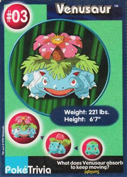 1999 Burger King Pokemon #3 Venusaur Front