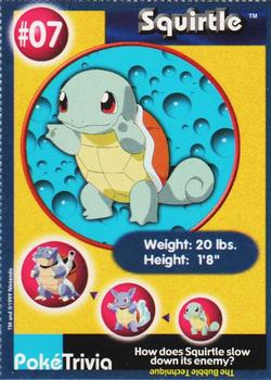 1999 Burger King Pokemon #7 Squirtle Front