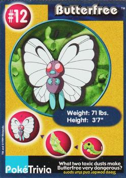 1999 Burger King Pokemon #12 Butterfree Front