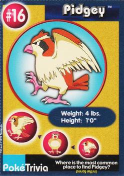 1999 Burger King Pokemon #16 Pidgey Front