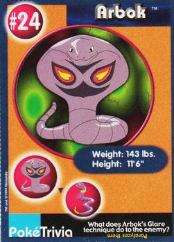 1999 Burger King Pokemon #24 Arbok Front