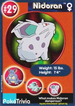 1999 Burger King Pokemon #29 Nidoran♀ Front