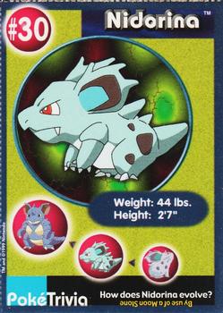 1999 Burger King Pokemon #30 Nidorina Front