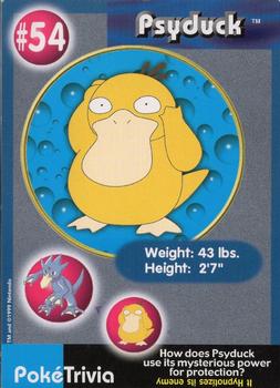 1999 Burger King Pokemon #54 Psyduck Front