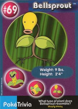 1999 Burger King Pokemon #69 Bellsprout Front