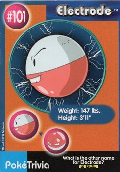 1999 Burger King Pokemon #101 Electrode Front