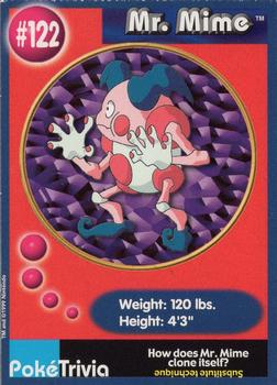 1999 Burger King Pokemon #122 Mr. Mime Front