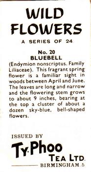 1961 Ty-phoo Tea Wild Flowers #20 Bluebell Back