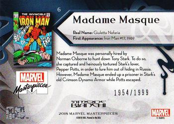 2018 Upper Deck Marvel Masterpieces #6 Madame Masque Back