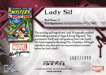 2018 Upper Deck Marvel Masterpieces #9 Lady Sif Back