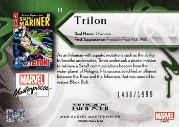 2018 Upper Deck Marvel Masterpieces #13 Triton Back