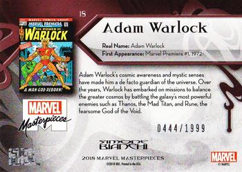 2018 Upper Deck Marvel Masterpieces #18 Adam Warlock Back