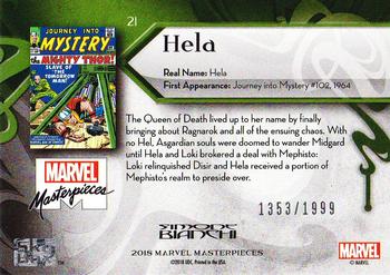 2018 Upper Deck Marvel Masterpieces #21 Hela Back