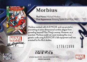 2018 Upper Deck Marvel Masterpieces #27 Morbius Back