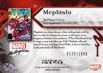 2018 Upper Deck Marvel Masterpieces #29 Mephisto Back