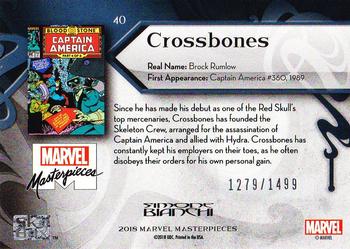 2018 Upper Deck Marvel Masterpieces #40 Crossbones Back