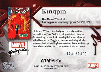 2018 Upper Deck Marvel Masterpieces #45 Kingpin Back
