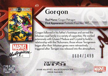 2018 Upper Deck Marvel Masterpieces #49 Gorgon Back