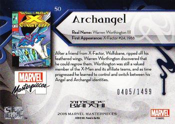 2018 Upper Deck Marvel Masterpieces #50 Archangel Back