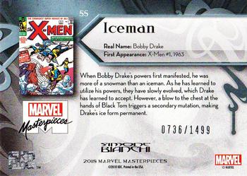 2018 Upper Deck Marvel Masterpieces #55 Iceman Back