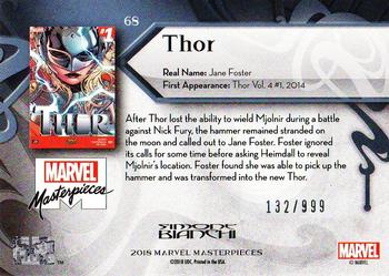 2018 Upper Deck Marvel Masterpieces #68 Thor Back