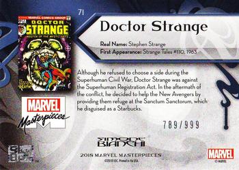 2018 Upper Deck Marvel Masterpieces #71 Doctor Strange Back