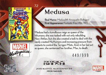 2018 Upper Deck Marvel Masterpieces #72 Medusa Back