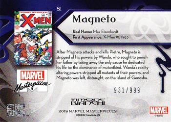 2018 Upper Deck Marvel Masterpieces #81 Magneto Back