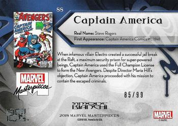 2018 Upper Deck Marvel Masterpieces #88 Captain America Back