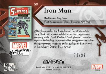 2018 Upper Deck Marvel Masterpieces #89 Iron Man Back