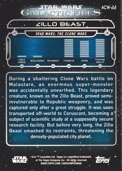 2018 Topps Star Wars: Galactic Files - Blue #ACW-22 Zillo Beast Back