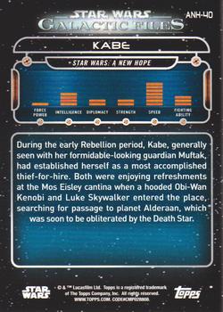 2018 Topps Star Wars: Galactic Files - Blue #ANH-40 Kabe Back