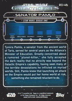 2018 Topps Star Wars: Galactic Files - Blue #RO-46 Senator Pamlo Back