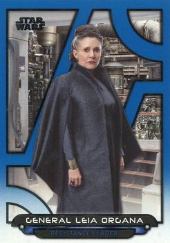 2018 Topps Star Wars: Galactic Files - Blue #TLJ-7 General Leia Organa Front