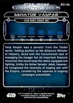 2018 Topps Star Wars: Galactic Files - Green #RO-45 Senator Vaspar Back
