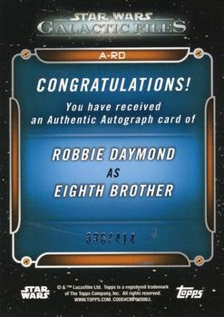 2018 Topps Star Wars: Galactic Files - Autographs #A-RD Robbie Daymond Back