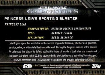 2018 Topps Star Wars: Galactic Files - Weapons #W-1 Princess Leia's Sporting Blaster Back