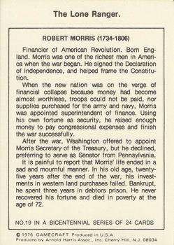 1976 Gamecraft Bicentennial Daze #19 Robert Morris Back