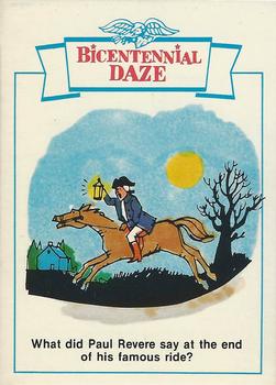 1976 Gamecraft Bicentennial Daze #20 Paul Revere Front