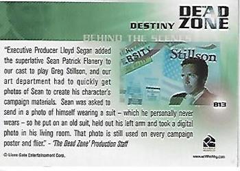 2004 Rittenhouse Dead Zone Seasons 1 & 2 - Behind The Scenes #B13 Destiny Back