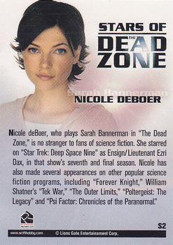 2004 Rittenhouse Dead Zone Seasons 1 & 2 - Stars of the Zone #S2 Sarah Bannerman Back