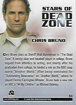 2004 Rittenhouse Dead Zone Seasons 1 & 2 - Stars of the Zone #S3 Walt Bannerman Back