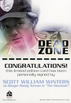 2004 Rittenhouse Dead Zone Seasons 1 & 2 - Autographs #NNO Scott William Winters Back