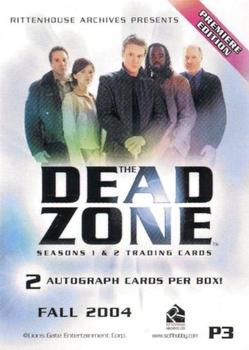 2004 Rittenhouse Dead Zone Seasons 1 & 2 - Promos #P3 7 Cast Members Back